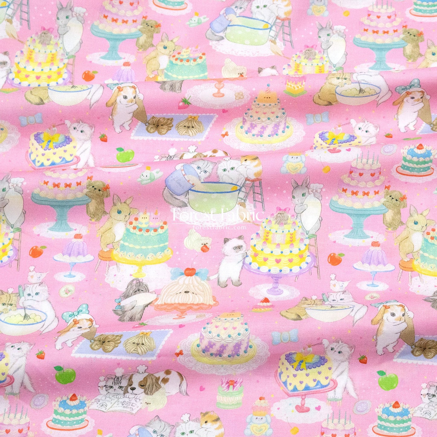 cotton - Baking Cats fabric - FO:REST Fabric 布恩堂Liberty fabrictana lawnjapanese fabricykk zipper