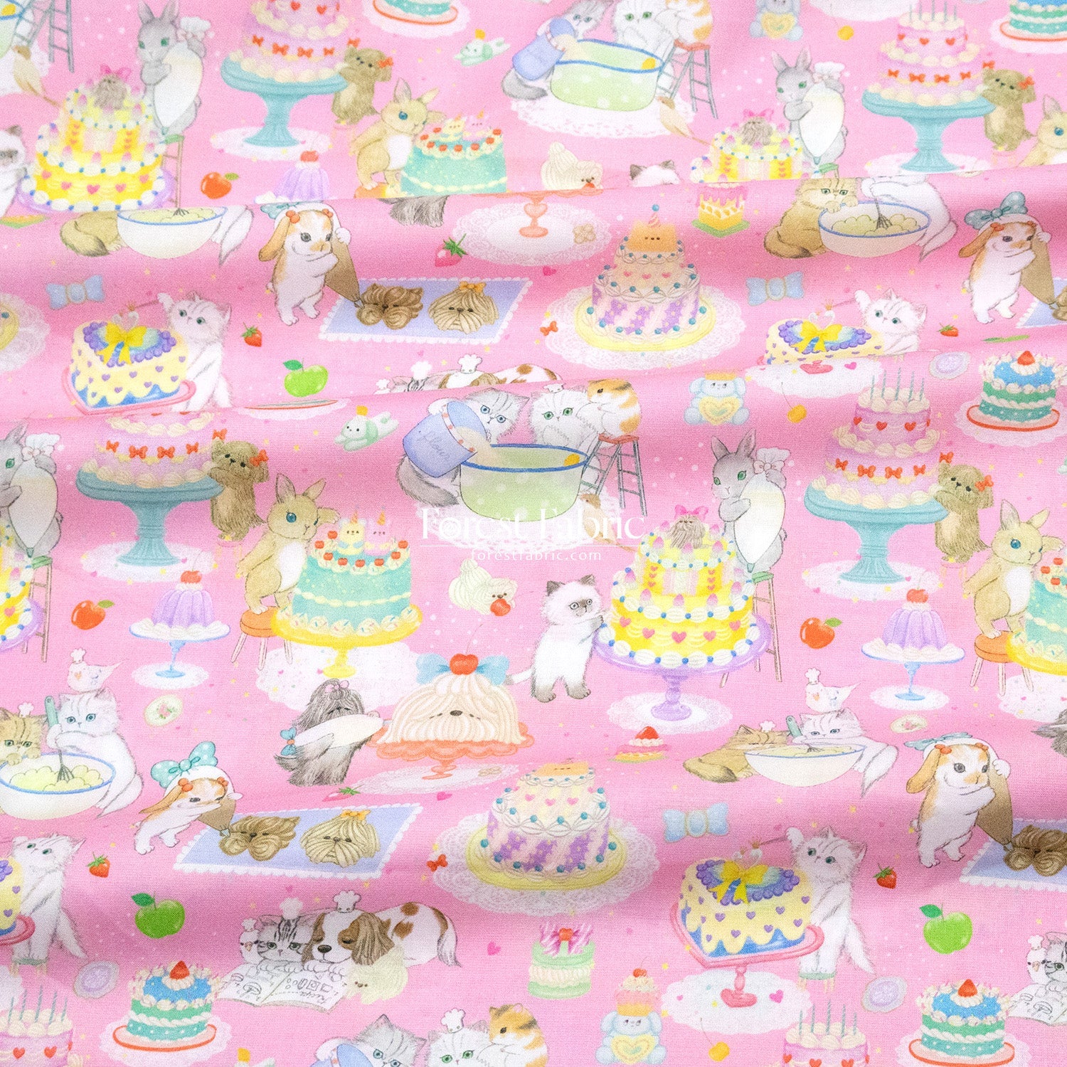cotton - Baking Cats fabric - FO:REST Fabric 布恩堂Liberty fabrictana lawnjapanese fabricykk zipper