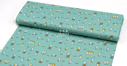 cotton - Balaeniceps rex fabric Green - FO:REST Fabric 布恩堂Liberty fabrictana lawnjapanese fabricykk zipper