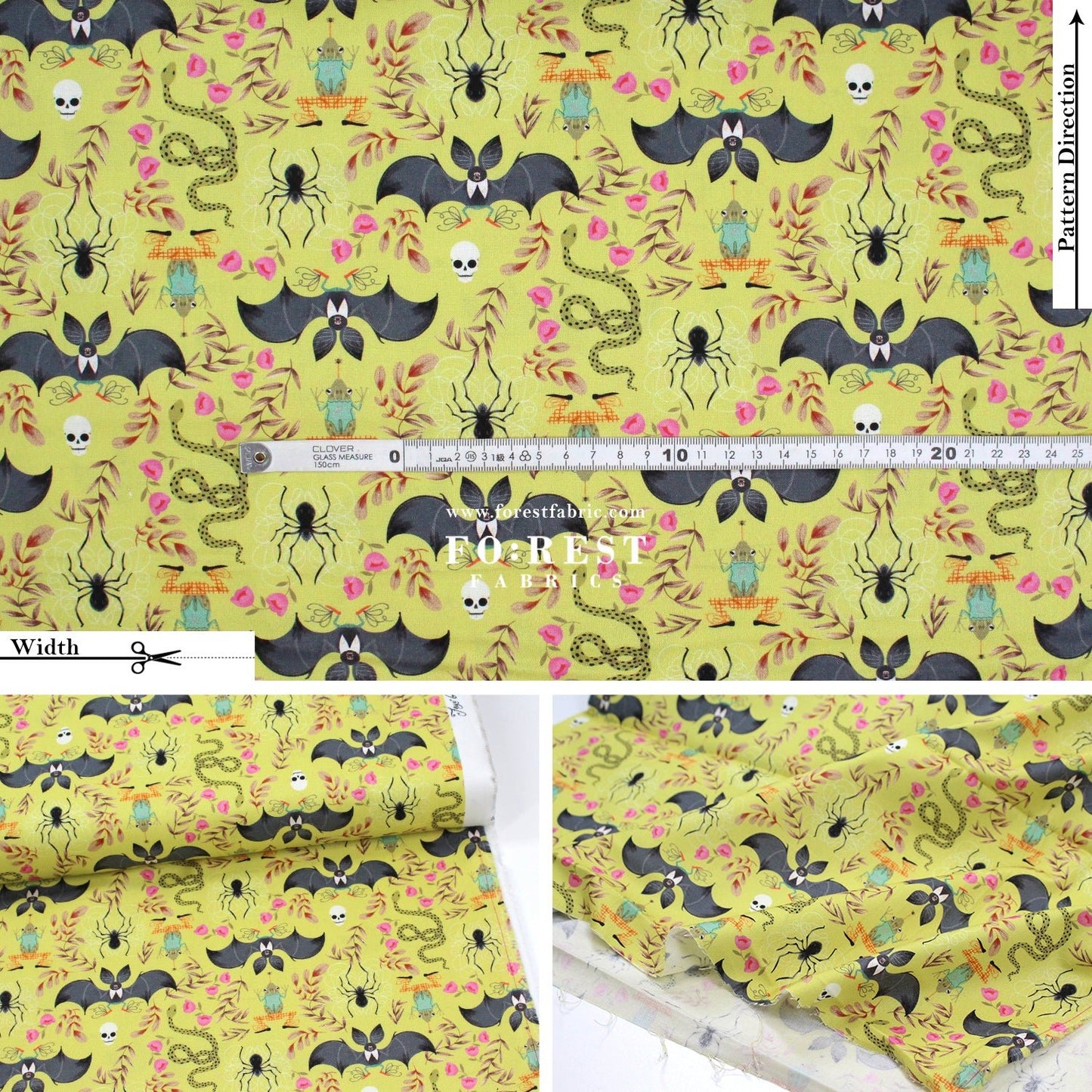 cotton - Batty fabric - FO:REST Fabric 布恩堂Liberty fabrictana lawnjapanese fabricykk zipper
