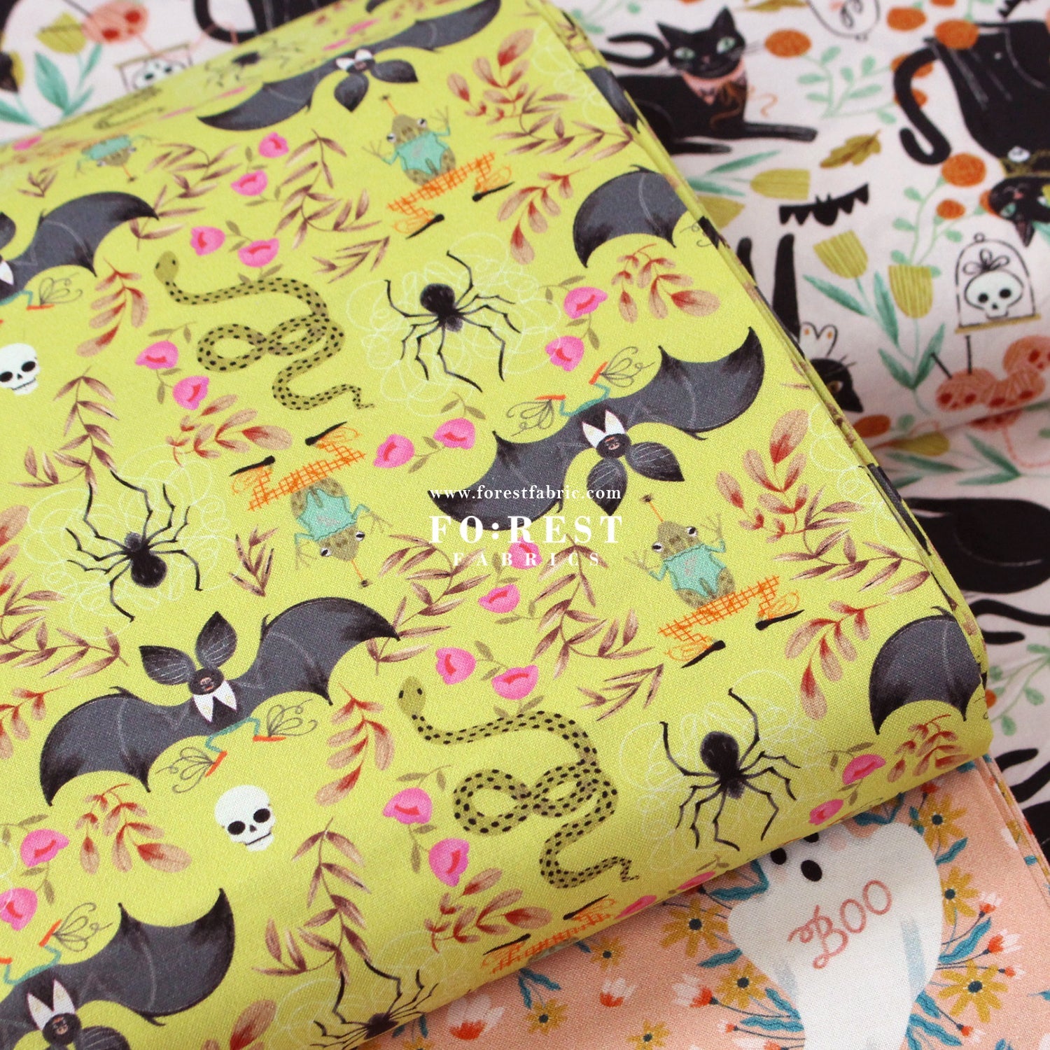 cotton - Batty fabric - FO:REST Fabric 布恩堂Liberty fabrictana lawnjapanese fabricykk zipper