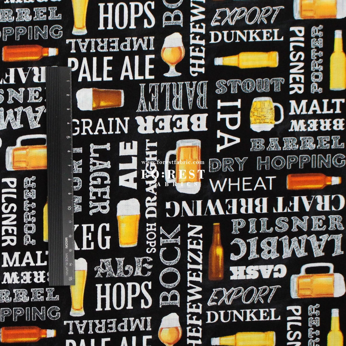 cotton - Beer fabric - FO:REST Fabric 布恩堂Liberty fabrictana lawnjapanese fabricykk zipper