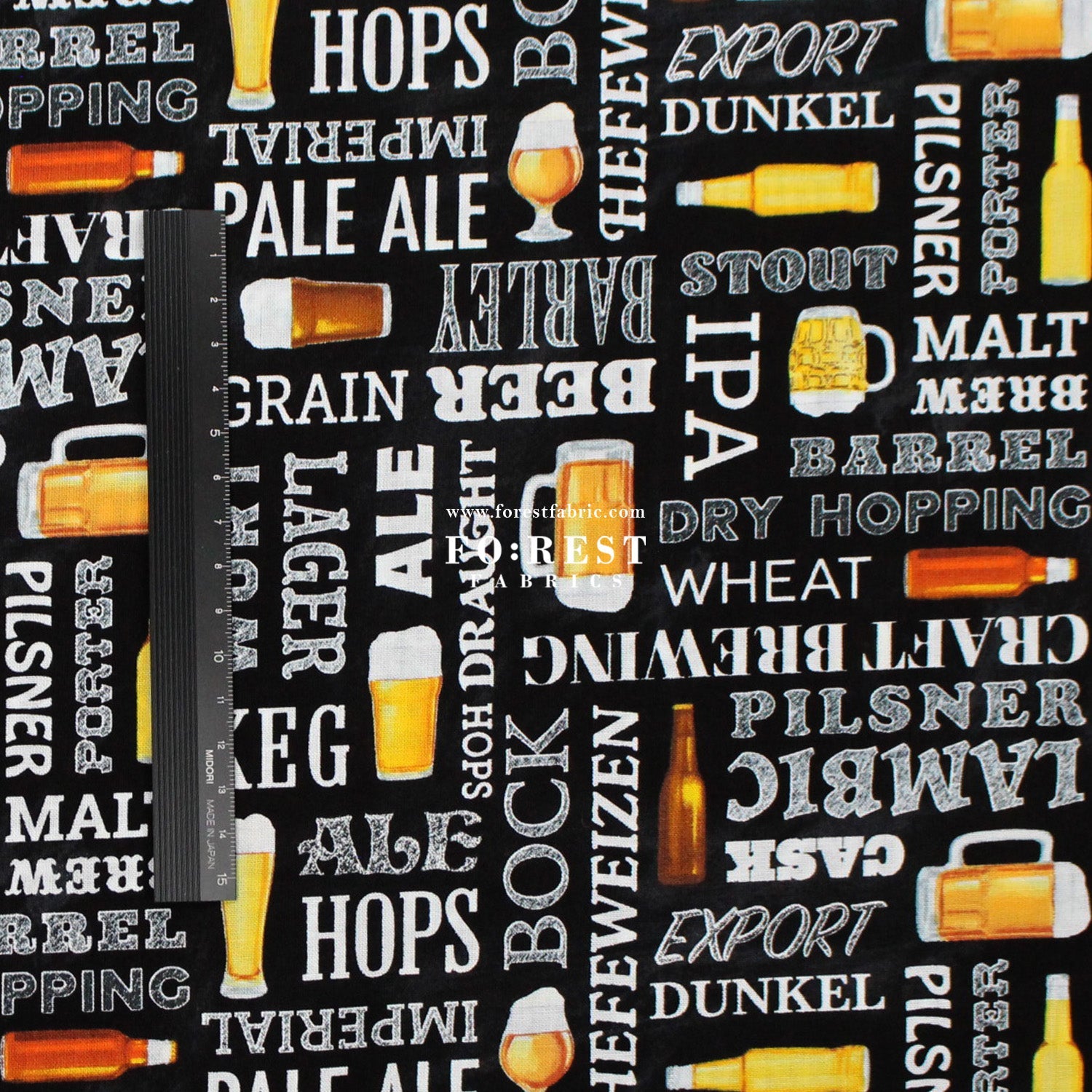 cotton - Beer fabric - FO:REST Fabric 布恩堂Liberty fabrictana lawnjapanese fabricykk zipper