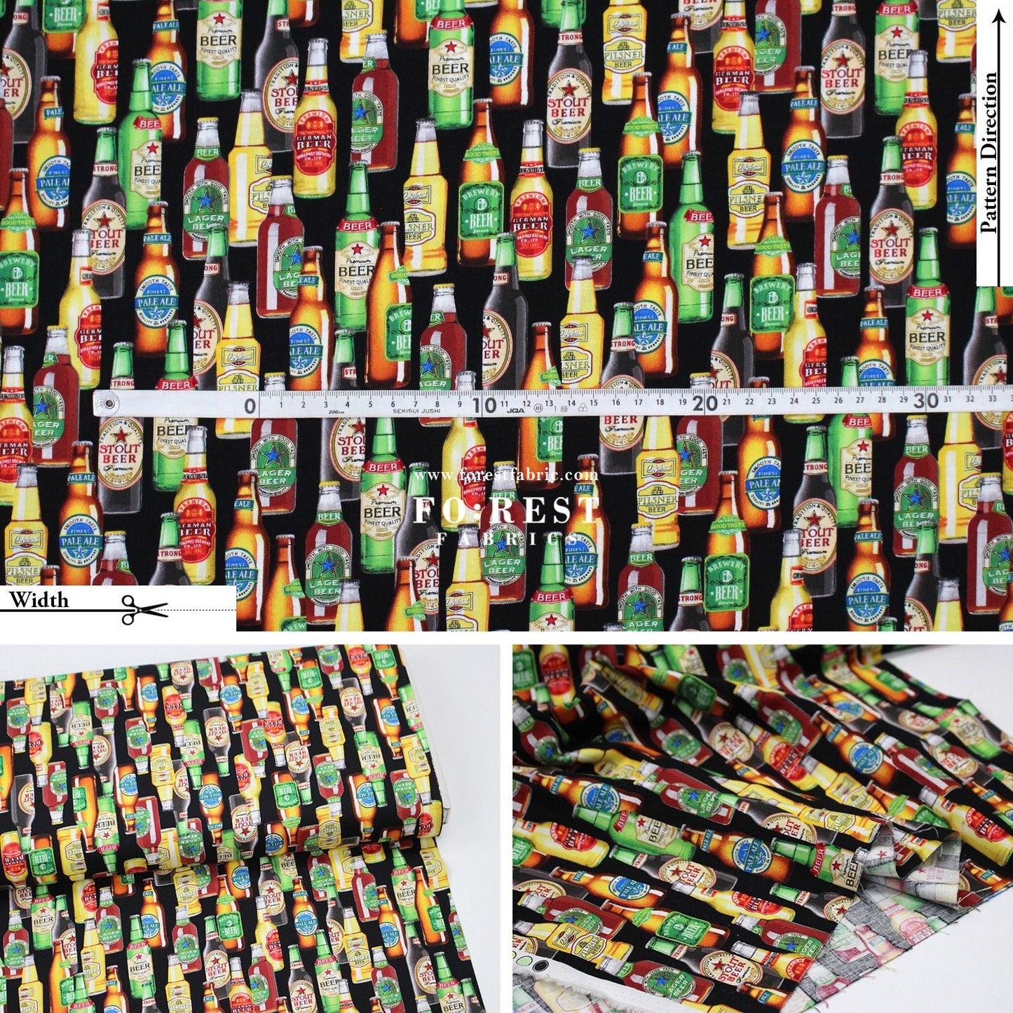 cotton - Beer fabric - FO:REST Fabric 布恩堂Liberty fabrictana lawnjapanese fabricykk zipper