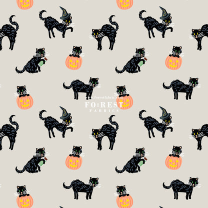 cotton - Black Cat Gray Metallic fabric - FO:REST Fabric 布恩堂Liberty fabrictana lawnjapanese fabricykk zipper