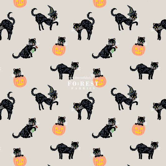 cotton - Black Cat Gray Metallic fabric - FO:REST Fabric 布恩堂Liberty fabrictana lawnjapanese fabricykk zipper