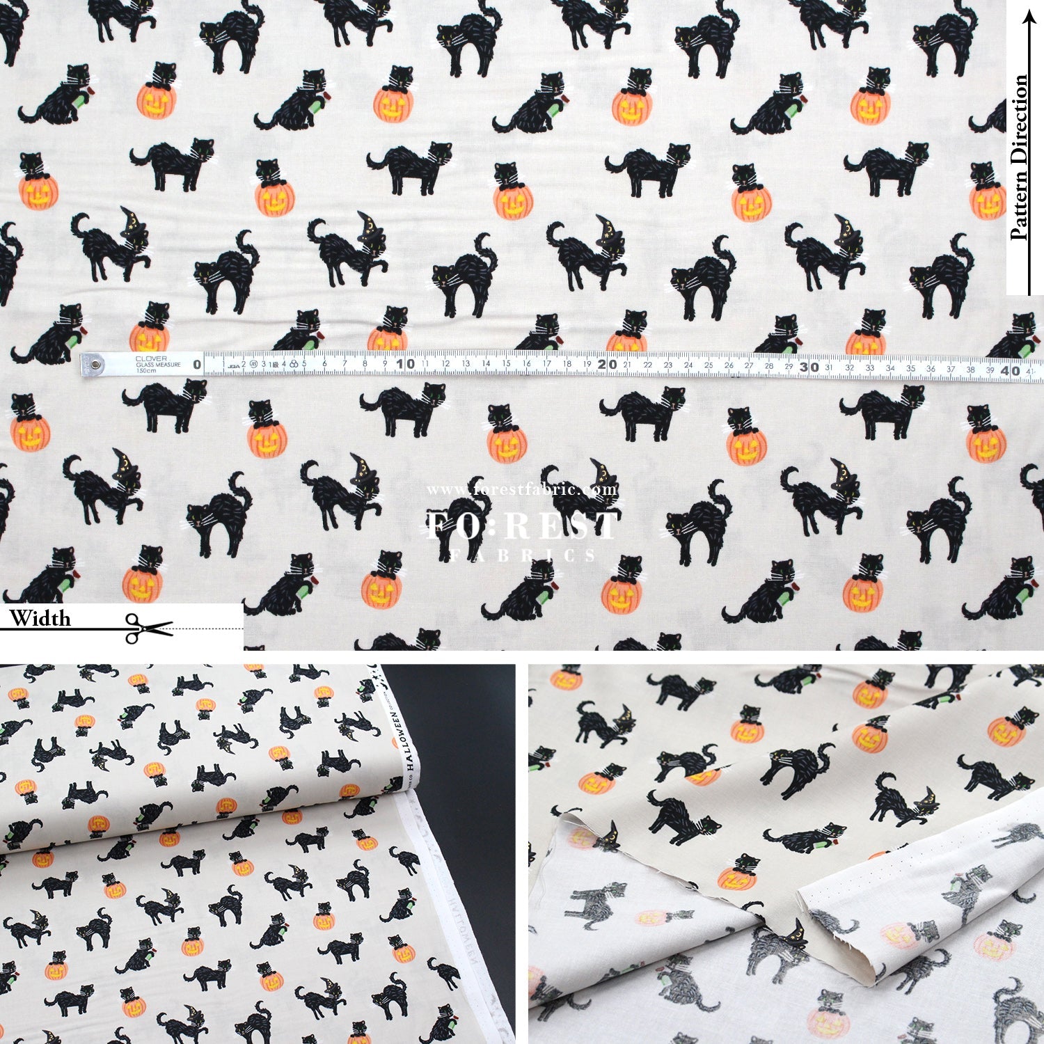 cotton - Black Cat Gray Metallic fabric - FO:REST Fabric 布恩堂Liberty fabrictana lawnjapanese fabricykk zipper
