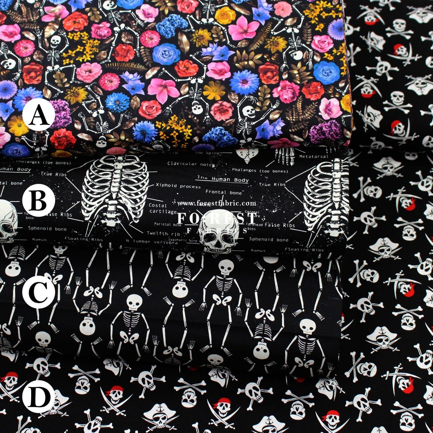 cotton - Bone fabric - FO:REST Fabric 布恩堂Liberty fabrictana lawnjapanese fabricykk zipper