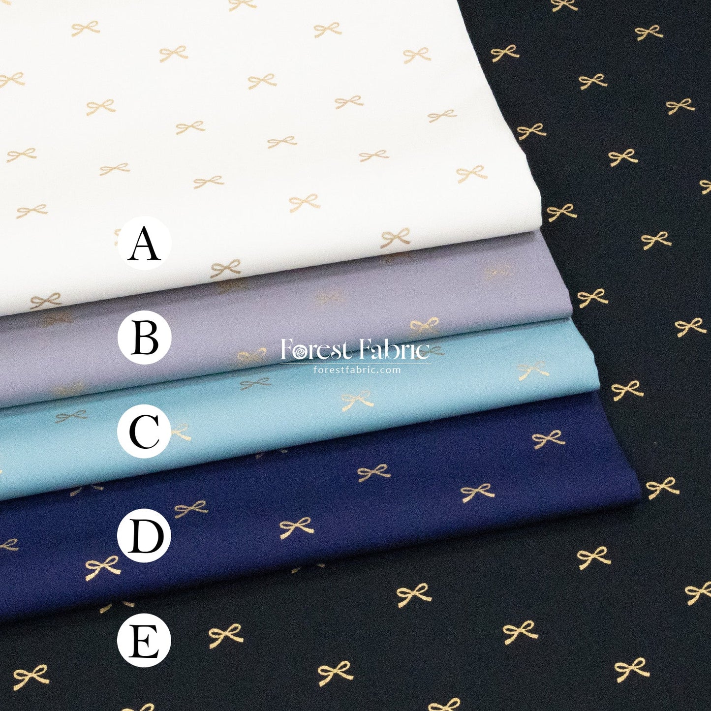 cotton - Bow with metallic fabric - FO:REST Fabric 布恩堂Liberty fabrictana lawnjapanese fabricykk zipper