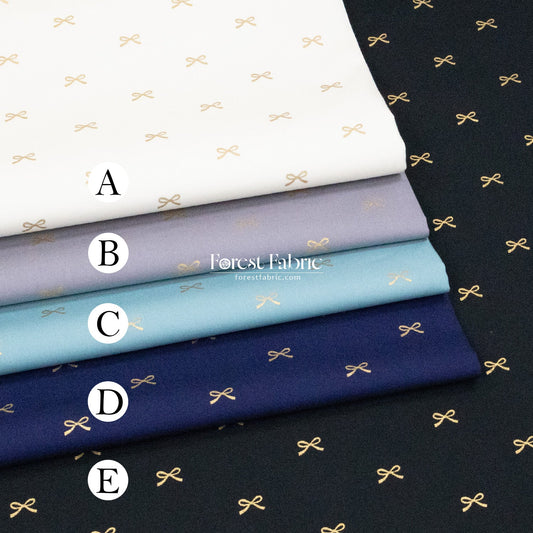 cotton - Bow with metallic fabric - FO:REST Fabric 布恩堂Liberty fabrictana lawnjapanese fabricykk zipper