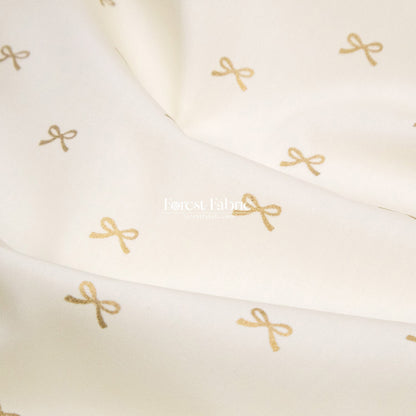 cotton - Bow with metallic fabric - FO:REST Fabric 布恩堂Liberty fabrictana lawnjapanese fabricykk zipper