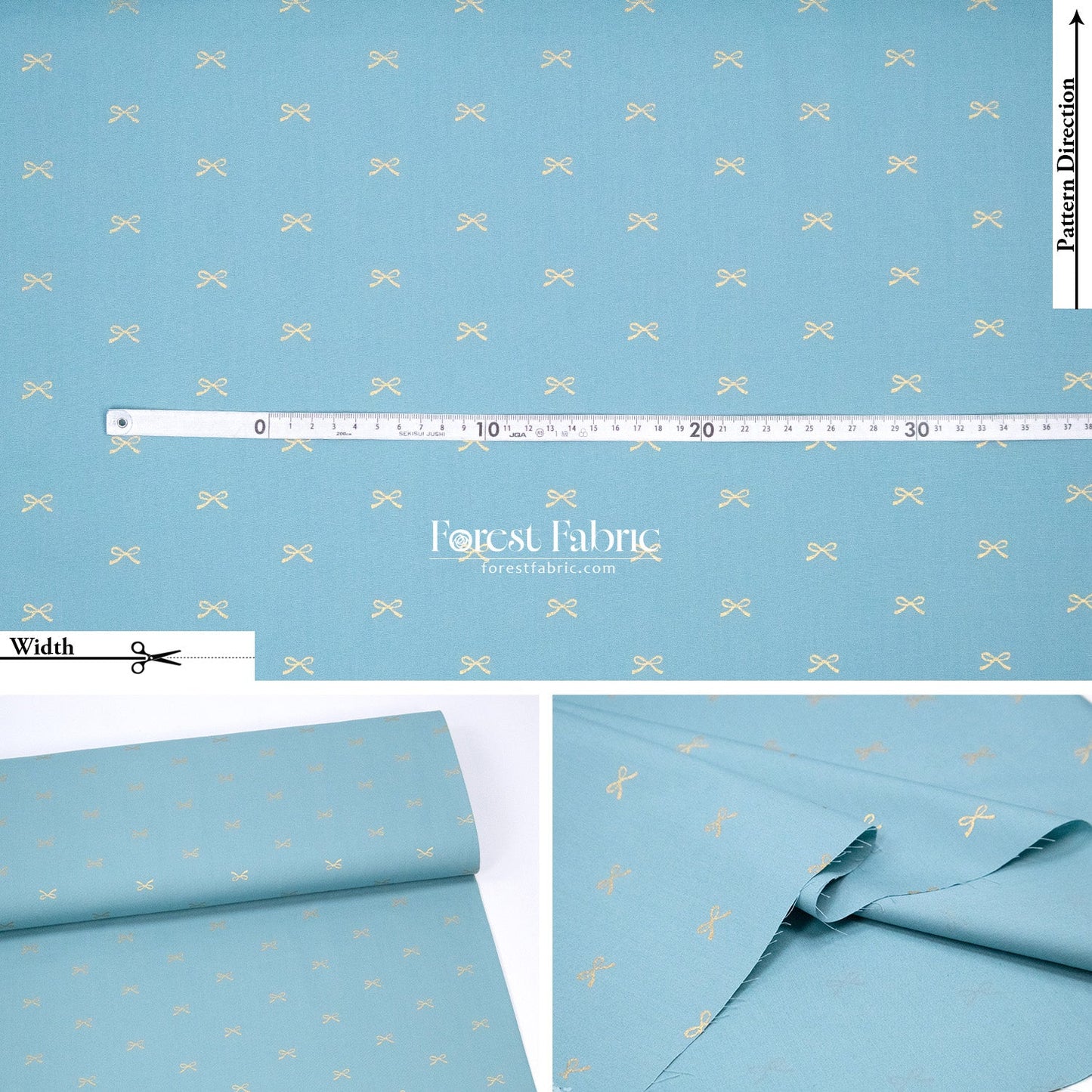 cotton - Bow with metallic fabric - FO:REST Fabric 布恩堂Liberty fabrictana lawnjapanese fabricykk zipper