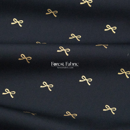 cotton - Bow with metallic fabric - FO:REST Fabric 布恩堂Liberty fabrictana lawnjapanese fabricykk zipper