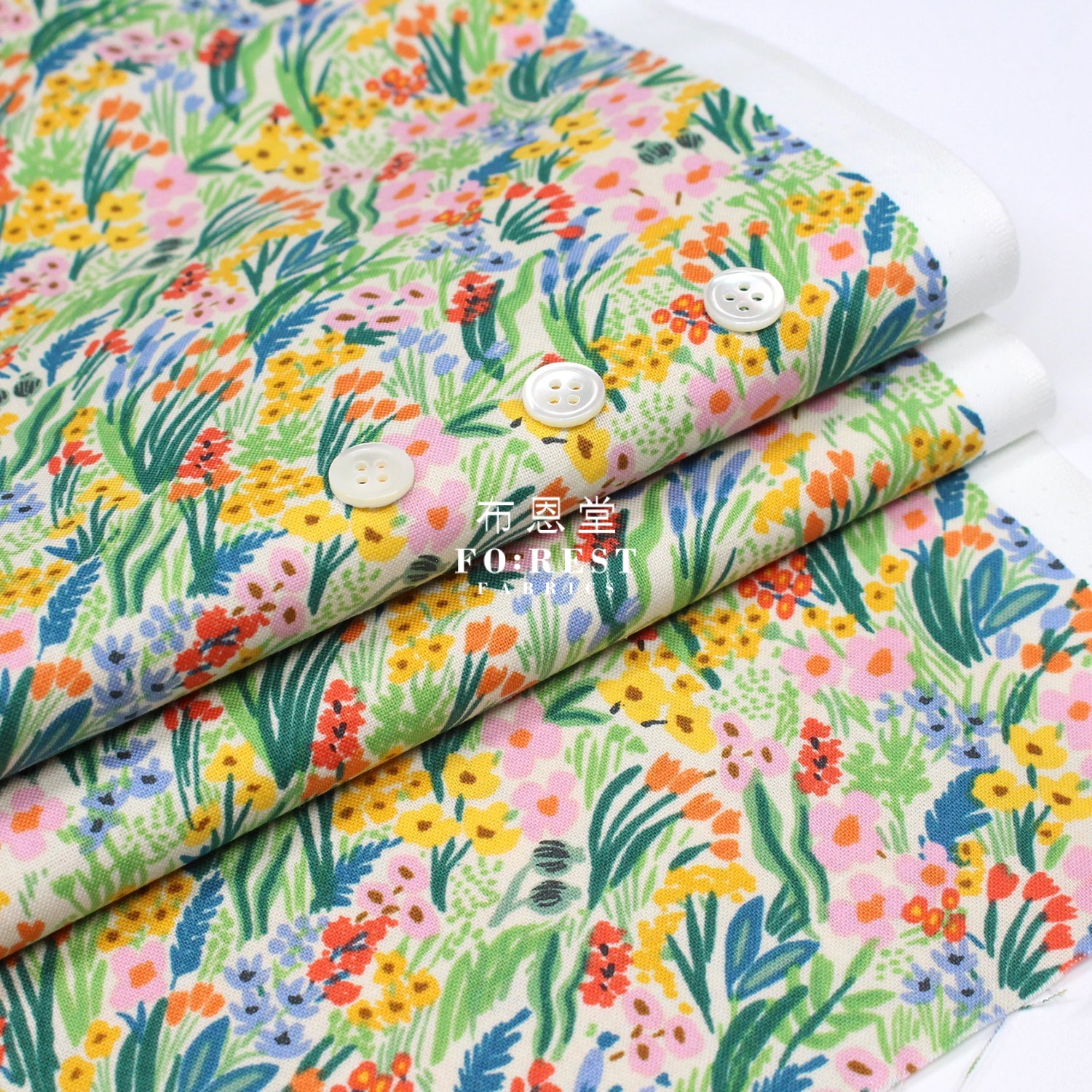 Cotton - Bramble Lea Cream Fabric