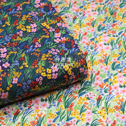 cotton - Bramble Lea - Navy fabric - FO:REST Fabric 布恩堂Liberty fabrictana lawnjapanese fabricykk zipper