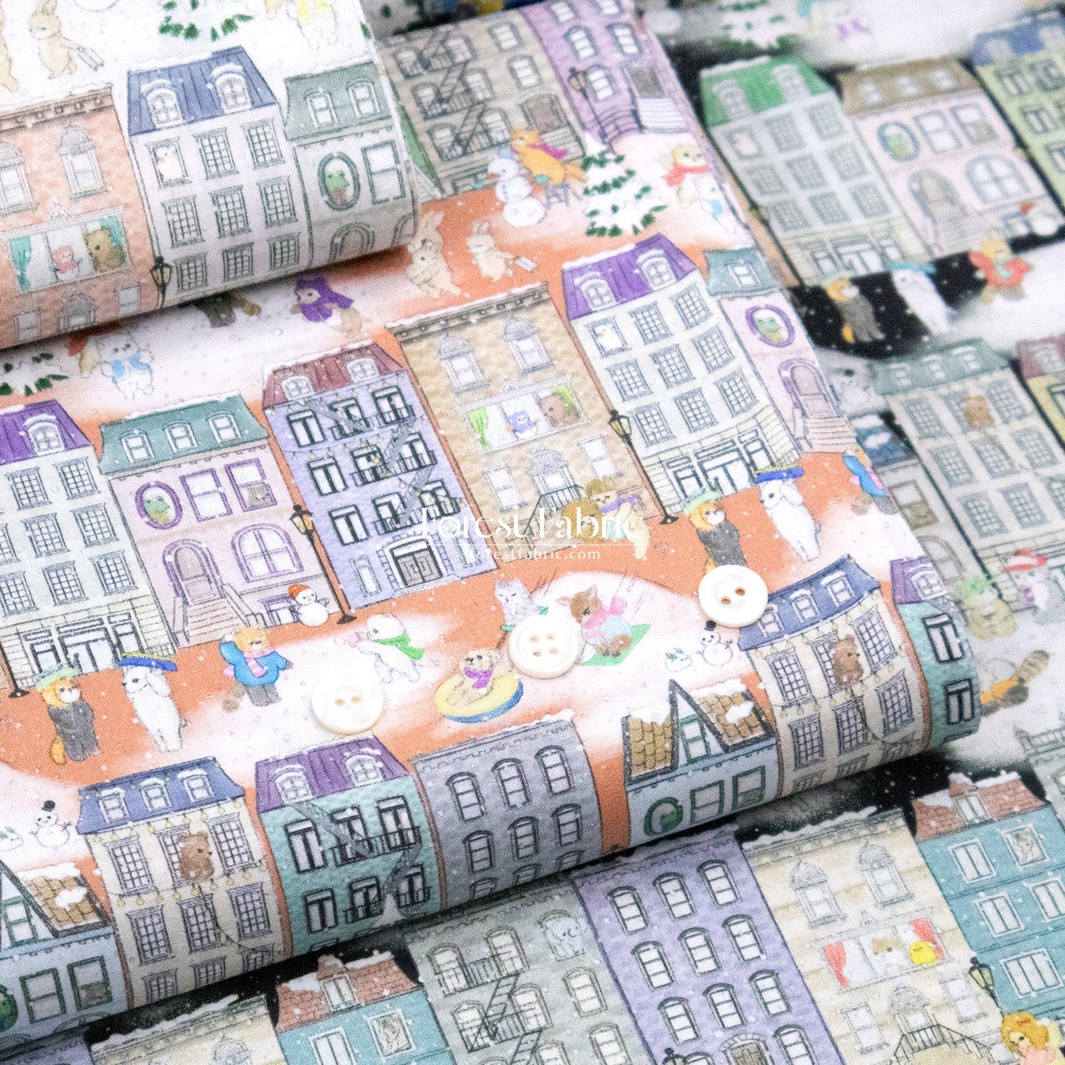 cotton - Brooklyn vacation fabric - FO:REST Fabric 布恩堂Liberty fabrictana lawnjapanese fabricykk zipper