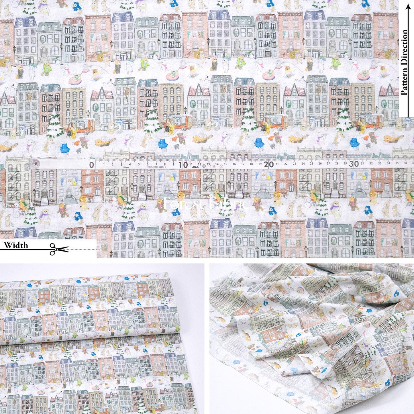 cotton - Brooklyn vacation fabric - FO:REST Fabric 布恩堂Liberty fabrictana lawnjapanese fabricykk zipper