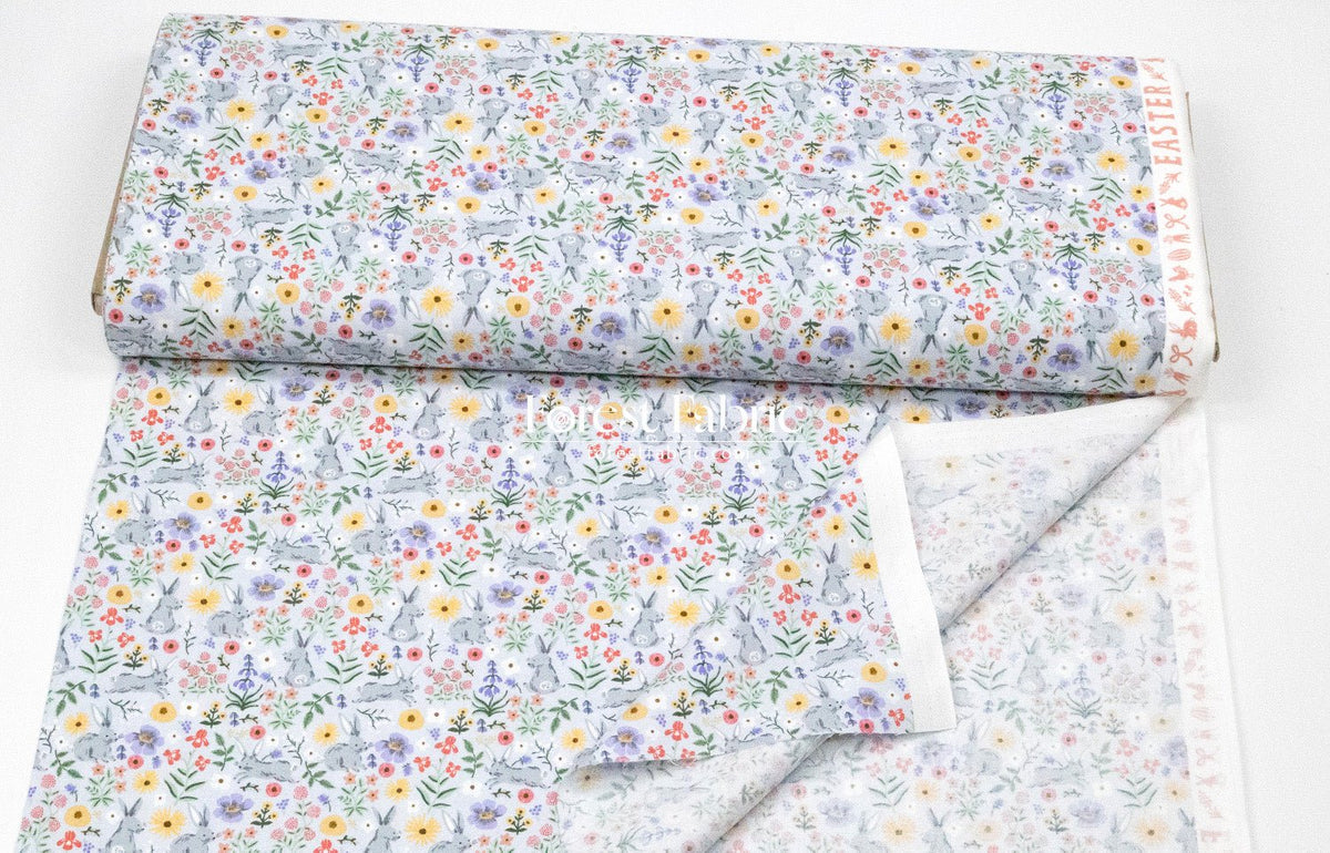 cotton - bunny floral fabric cream - FO:REST Fabric 布恩堂Liberty fabric#tana lawn#japanese fabric#ykk zipper#