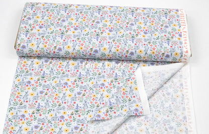 cotton - bunny floral fabric cream - FO:REST Fabric 布恩堂Liberty fabric#tana lawn#japanese fabric#ykk zipper#