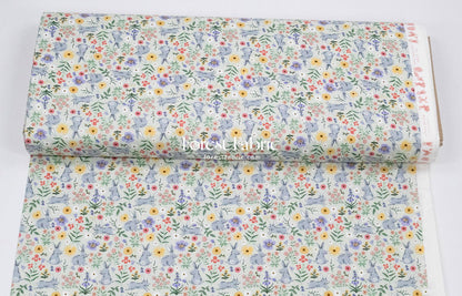 cotton - bunny floral fabric green - FO:REST Fabric 布恩堂Liberty fabric#tana lawn#japanese fabric#ykk zipper#