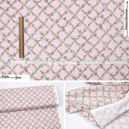 cotton - bunny floral fabric pink - FO:REST Fabric 布恩堂Liberty fabric#tana lawn#japanese fabric#ykk zipper#