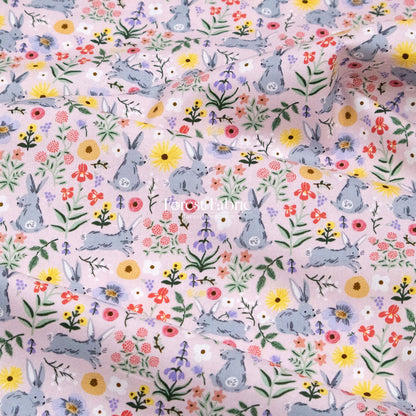 cotton - bunny floral fabric pink - FO:REST Fabric 布恩堂Liberty fabric#tana lawn#japanese fabric#ykk zipper#
