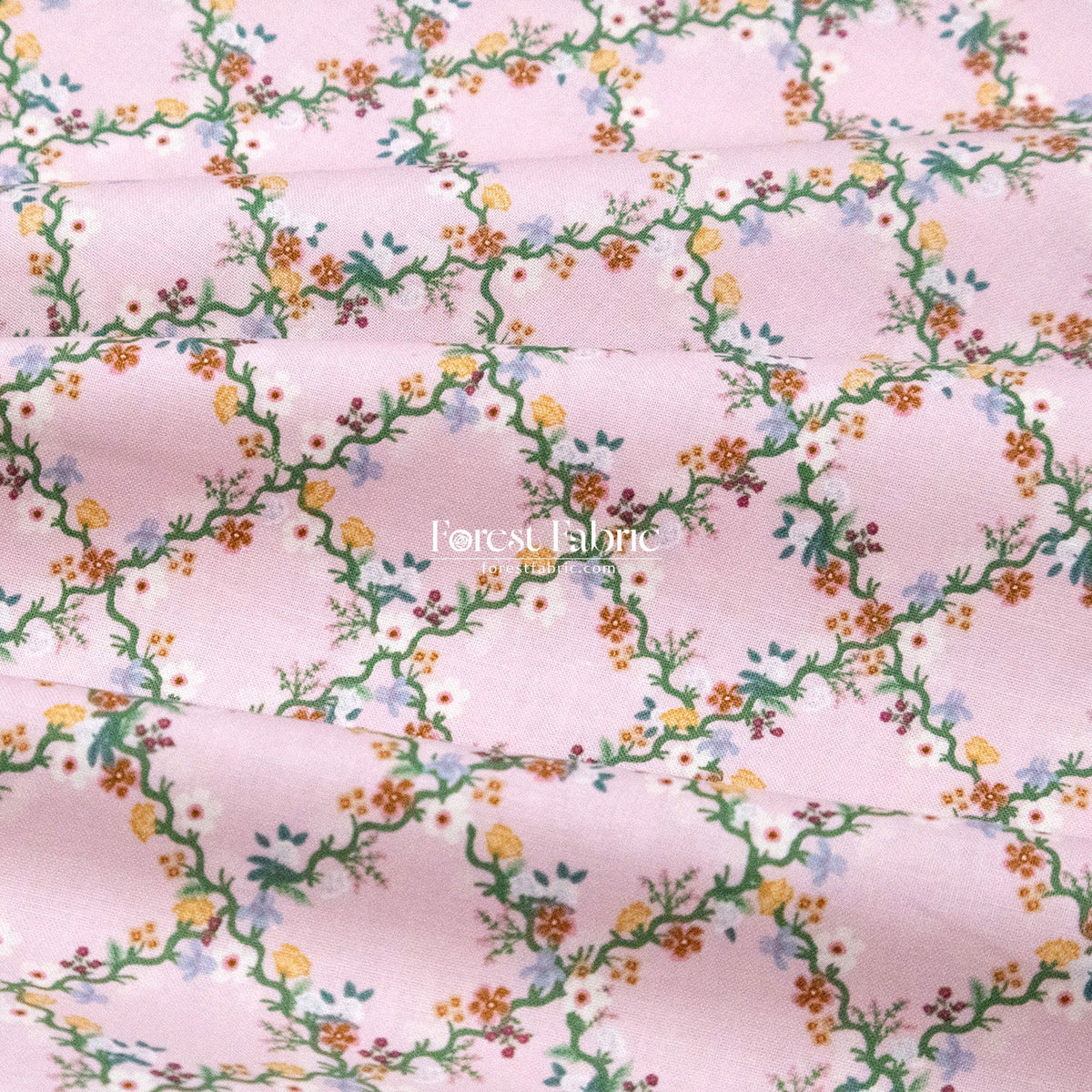 cotton - bunny floral fabric pink - FO:REST Fabric 布恩堂Liberty fabric#tana lawn#japanese fabric#ykk zipper#