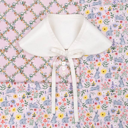 cotton - bunny floral fabric pink - FO:REST Fabric 布恩堂Liberty fabric#tana lawn#japanese fabric#ykk zipper#