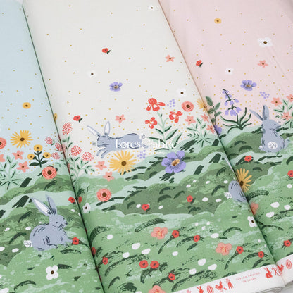 cotton - bunny floral fabric (Single Border) - FO:REST Fabric 布恩堂Liberty fabric#tana lawn#japanese fabric#ykk zipper#