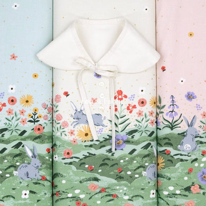 cotton - bunny floral fabric (Single Border) - FO:REST Fabric 布恩堂Liberty fabric#tana lawn#japanese fabric#ykk zipper#