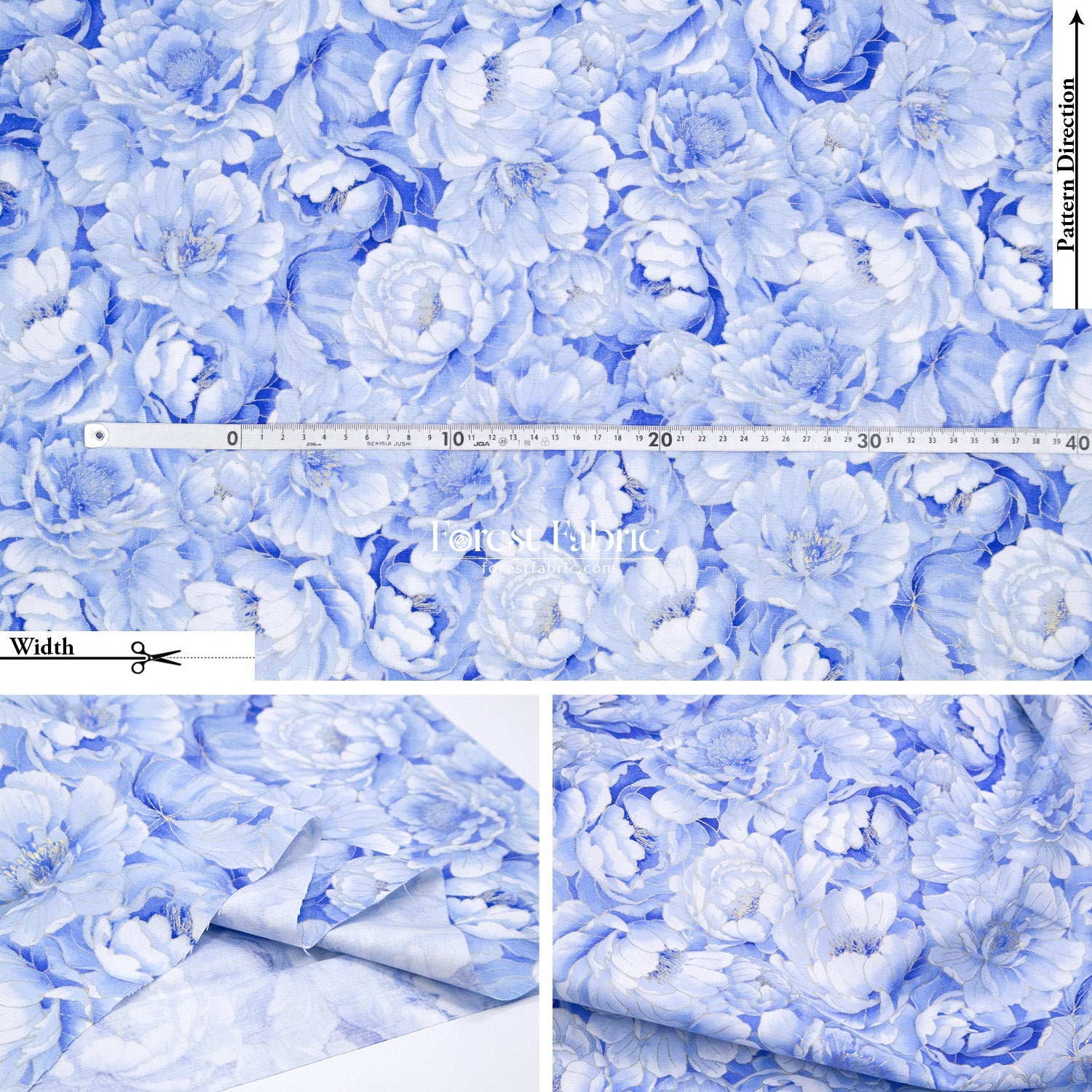 cotton - Butterfly Blue Collection fabric - FO:REST Fabric 布恩堂Liberty fabrictana lawnjapanese fabricykk zipper
