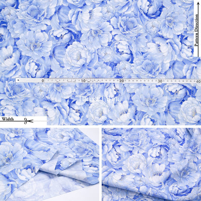 cotton - Butterfly Blue Collection fabric - FO:REST Fabric 布恩堂Liberty fabrictana lawnjapanese fabricykk zipper
