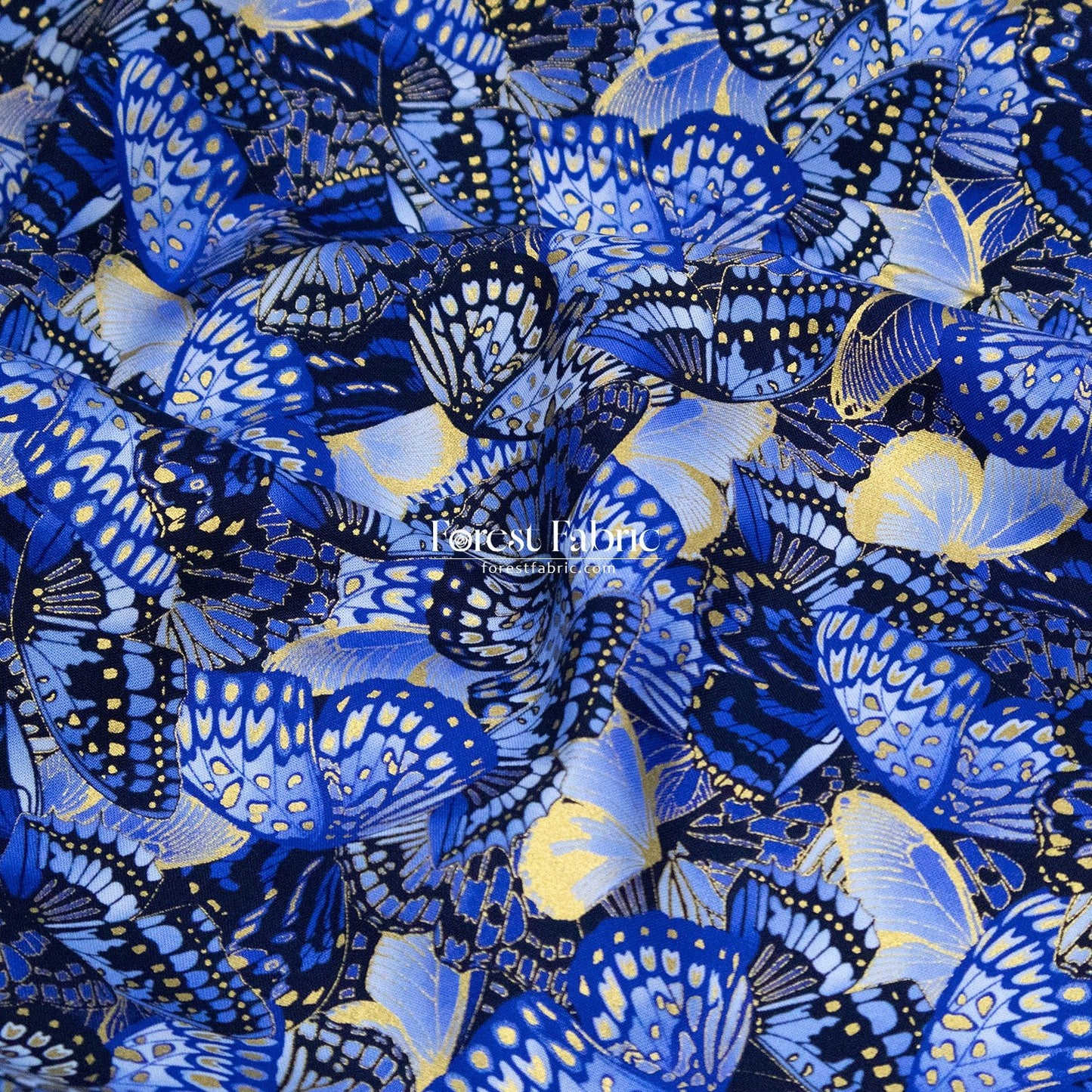 cotton - Butterfly Blue Collection fabric - FO:REST Fabric 布恩堂Liberty fabrictana lawnjapanese fabricykk zipper