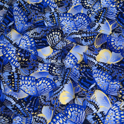 cotton - Butterfly Blue Collection fabric - FO:REST Fabric 布恩堂Liberty fabrictana lawnjapanese fabricykk zipper