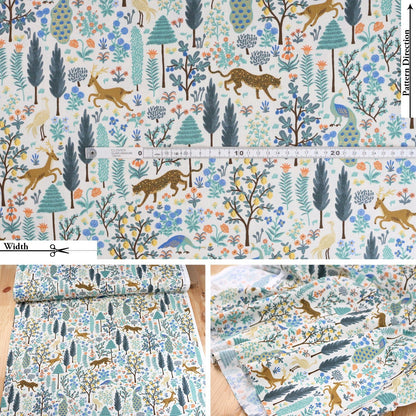 cotton - Camont Menagerie fabric - FO:REST Fabric 布恩堂Liberty fabric#tana lawn#japanese fabric#ykk zipper#
