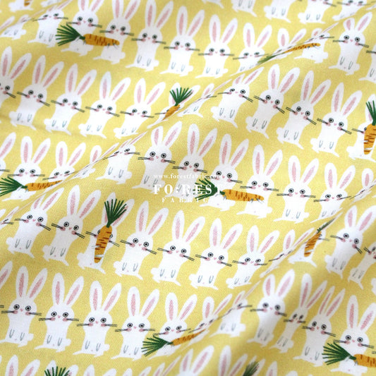 cotton - Carrot and Rabbit fabric - FO:REST Fabric 布恩堂Liberty fabrictana lawnjapanese fabricykk zipper