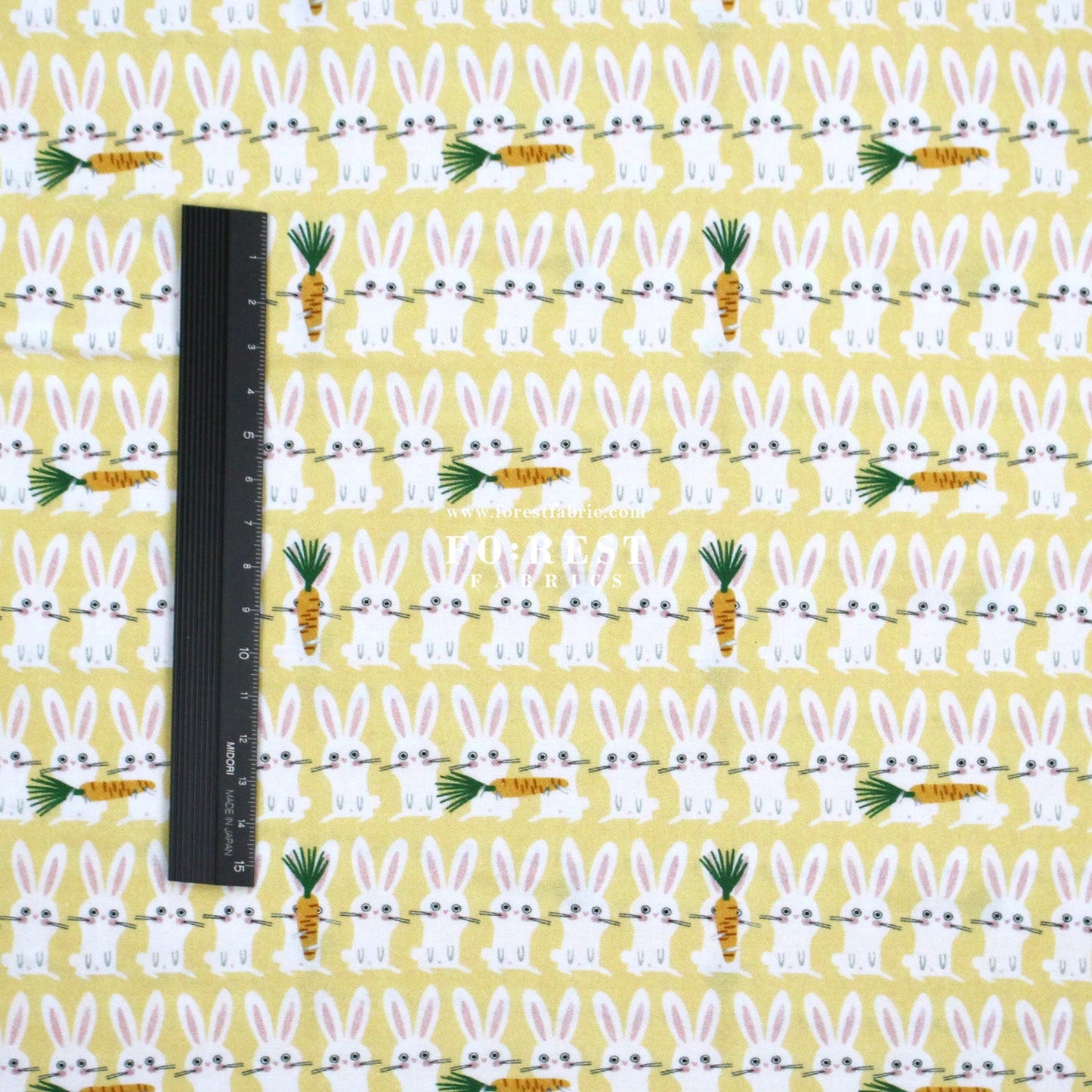 cotton - Carrot and Rabbit fabric - FO:REST Fabric 布恩堂Liberty fabrictana lawnjapanese fabricykk zipper