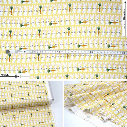 cotton - Carrot and Rabbit fabric - FO:REST Fabric 布恩堂Liberty fabrictana lawnjapanese fabricykk zipper