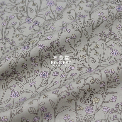 cotton - Cats hide and seek gray - FO:REST Fabric 布恩堂Liberty fabrictana lawnjapanese fabricykk zipper