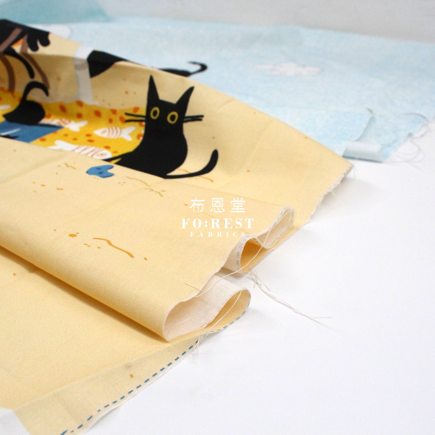 cotton - Cats on the beach PANEL fabric - FO:REST Fabric 布恩堂Liberty fabrictana lawnjapanese fabricykk zipper