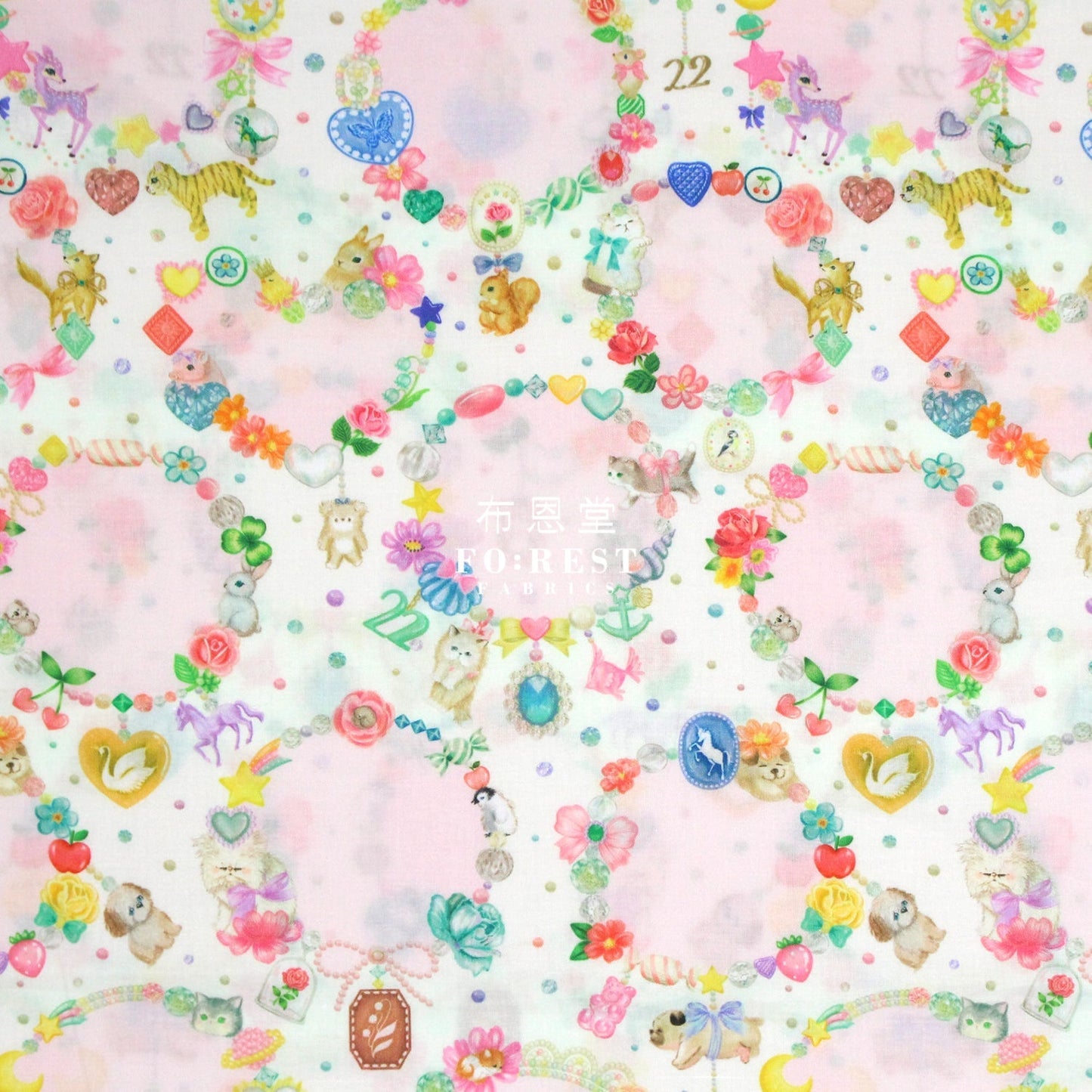 cotton - Charm Collector fabric A - FO:REST Fabric 布恩堂Liberty fabrictana lawnjapanese fabricykk zipper