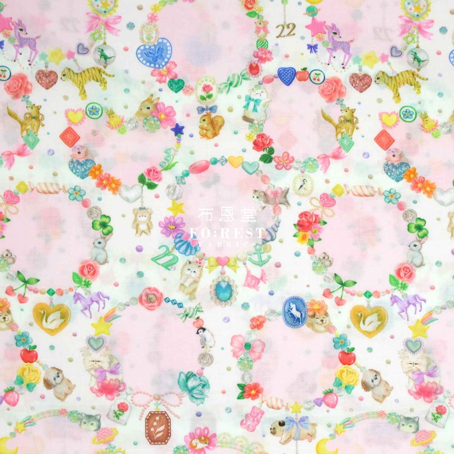 cotton - Charm Collector fabric A - FO:REST Fabric 布恩堂Liberty fabrictana lawnjapanese fabricykk zipper