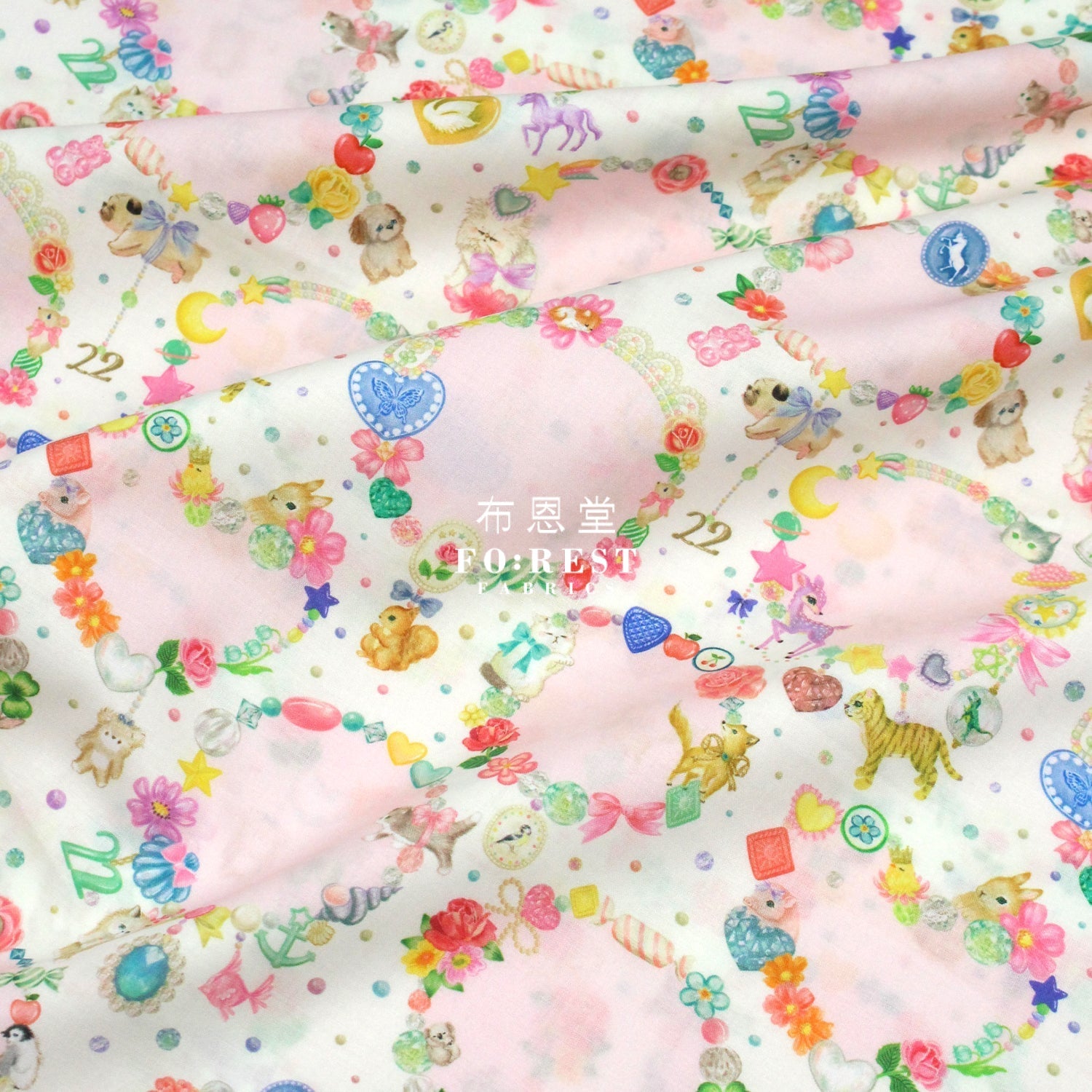 cotton - Charm Collector fabric A - FO:REST Fabric 布恩堂Liberty fabrictana lawnjapanese fabricykk zipper