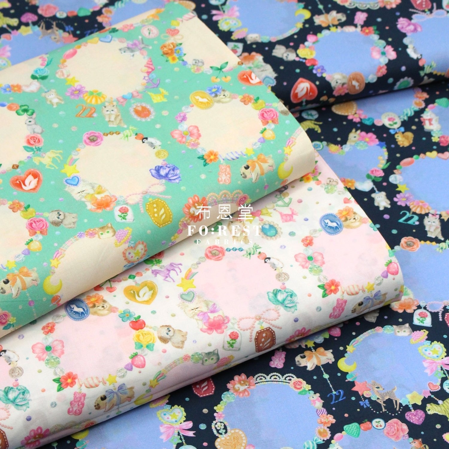 cotton - Charm Collector fabric A - FO:REST Fabric 布恩堂Liberty fabrictana lawnjapanese fabricykk zipper
