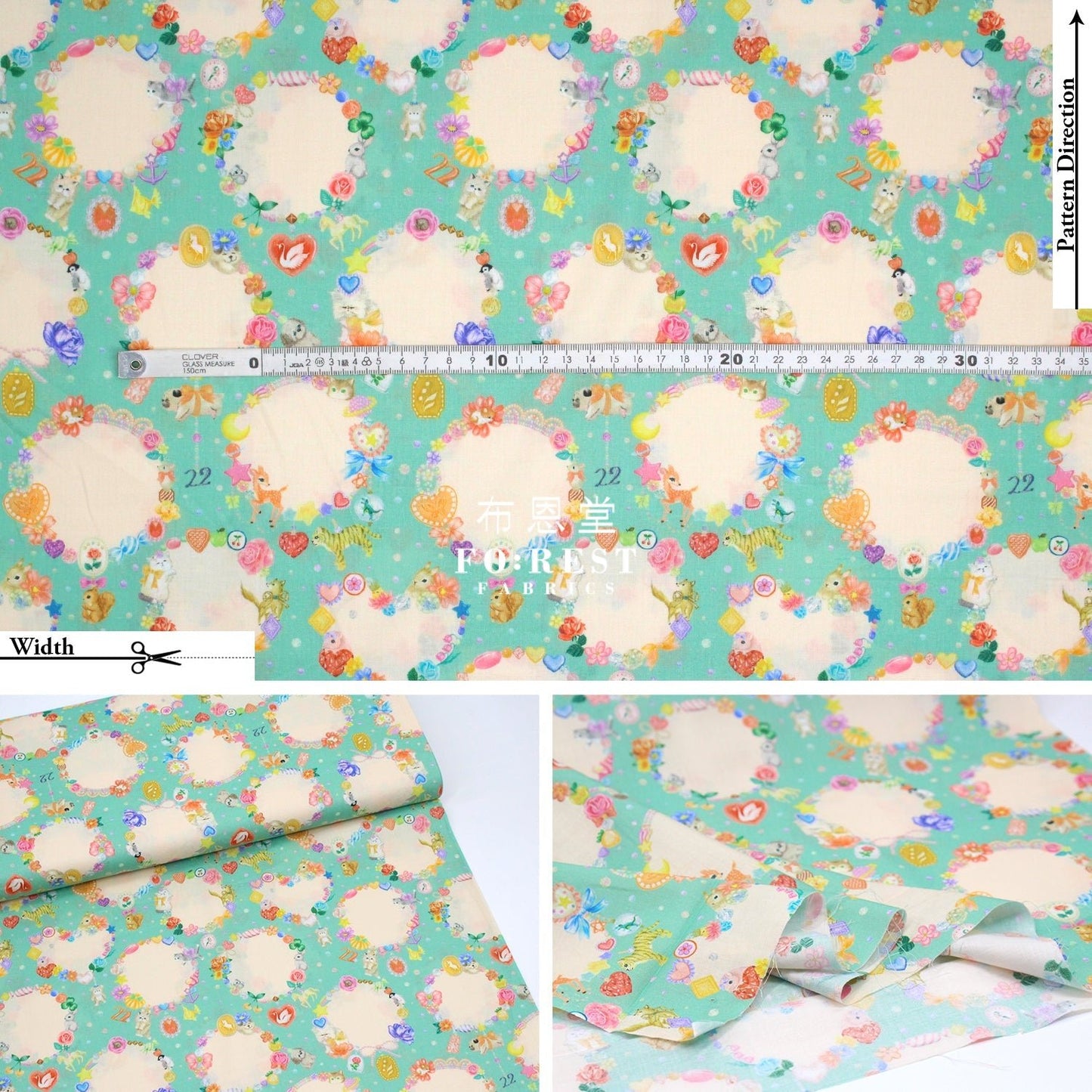cotton - Charm Collector fabric B - FO:REST Fabric 布恩堂Liberty fabrictana lawnjapanese fabricykk zipper