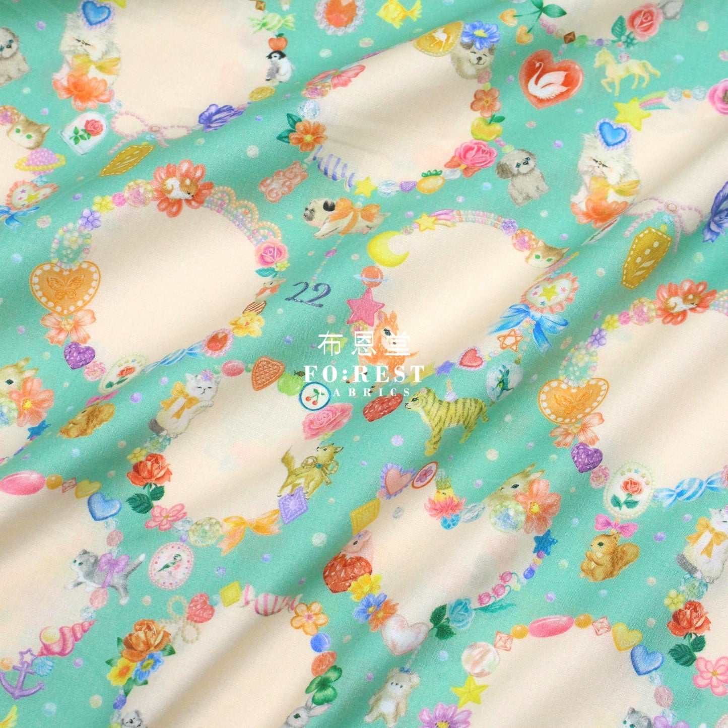 cotton - Charm Collector fabric B - FO:REST Fabric 布恩堂Liberty fabrictana lawnjapanese fabricykk zipper