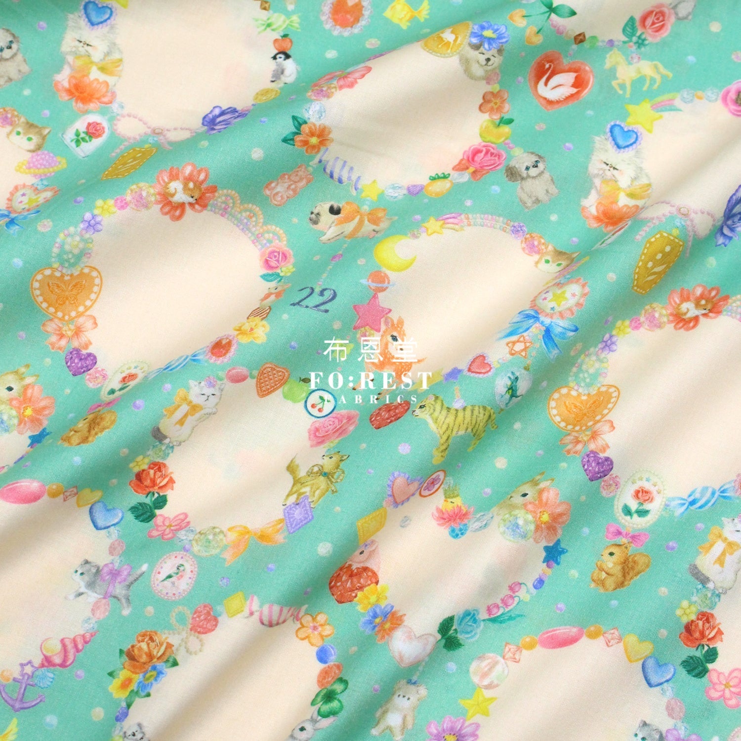 cotton - Charm Collector fabric B - FO:REST Fabric 布恩堂Liberty fabrictana lawnjapanese fabricykk zipper