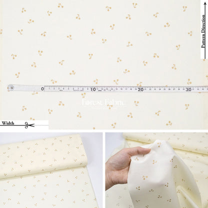 cotton - Cherry with metallic fabric - FO:REST Fabric 布恩堂Liberty fabrictana lawnjapanese fabricykk zipper