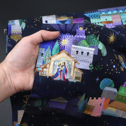 cotton - Christmas Holy Night Metallic fabric - FO:REST Fabric 布恩堂Liberty fabrictana lawnjapanese fabricykk zipper