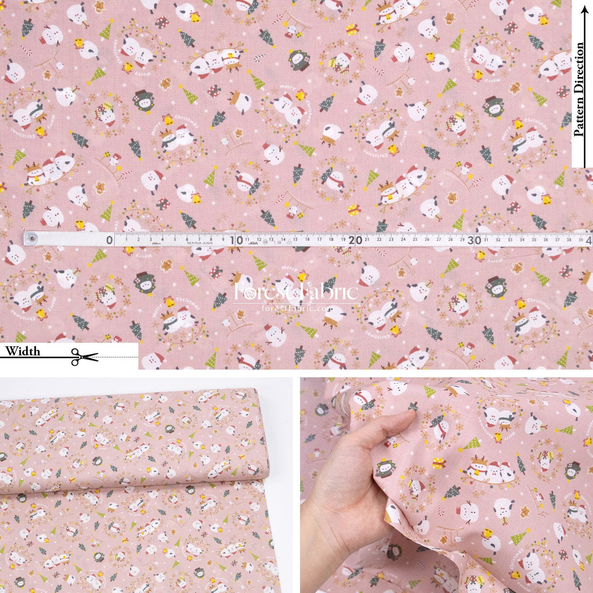 cotton - Christmas Snowbird fabric - FO:REST Fabric 布恩堂Liberty fabrictana lawnjapanese fabricykk zipper
